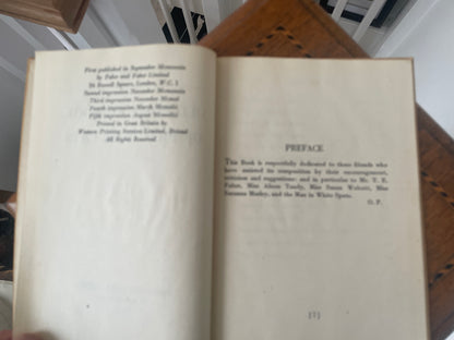 Vintage Old Possum’s Book of Practical Cats by T. S. Eliot – Faber & Faber Hardback, Wartime Impression with Inscription (1943)
