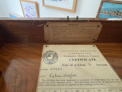 Kelvin Hughes Class A Marine Sextant – National Physical Laboratory Certified, Boxed (1967)