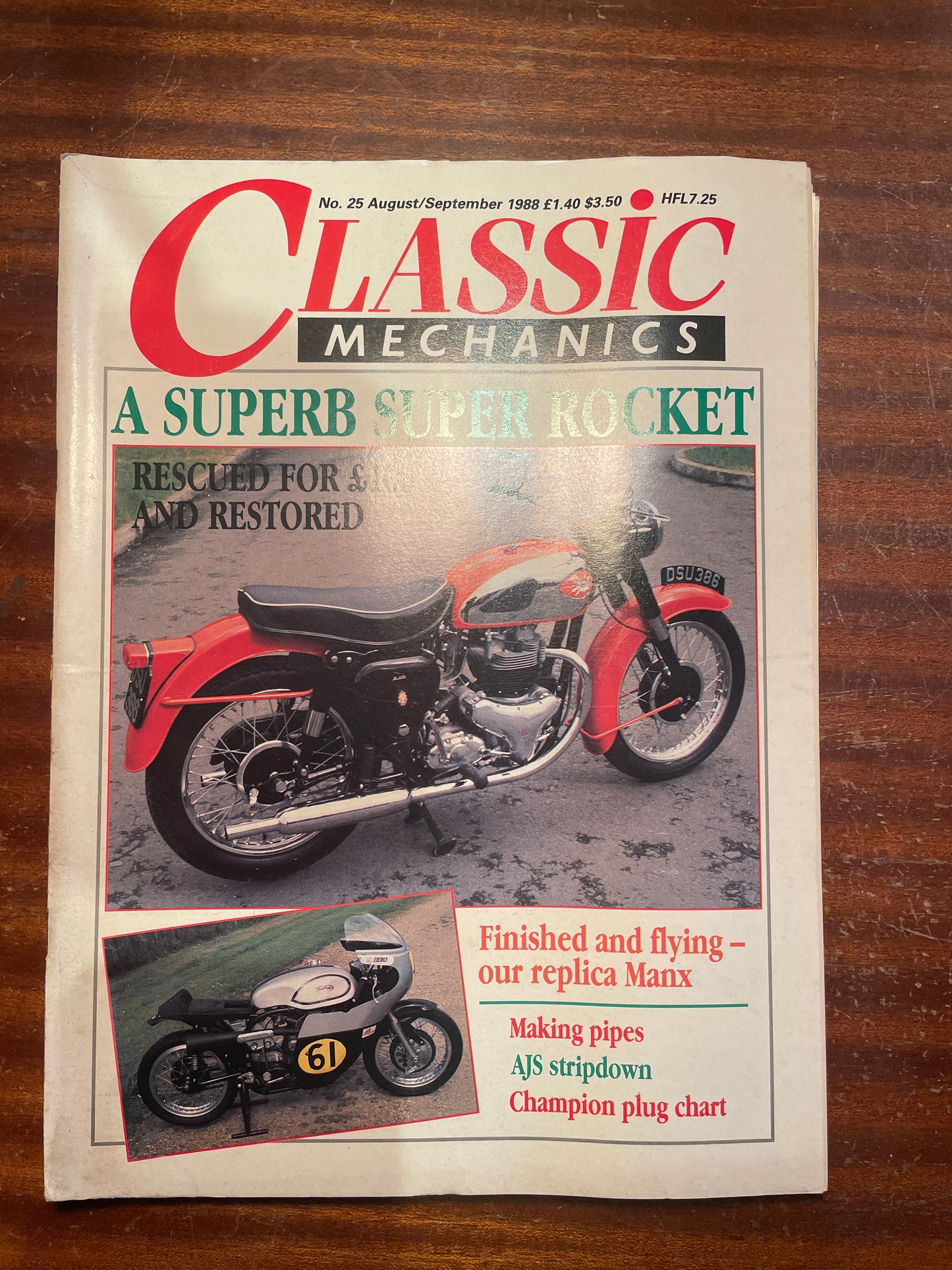 Vintage Classic Mechanics Magazines – BSA Super Rocket, C15 & Gold Star (1988–1989)