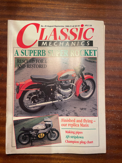 Vintage Classic Mechanics Magazines – BSA Super Rocket, C15 & Gold Star (1988–1989)