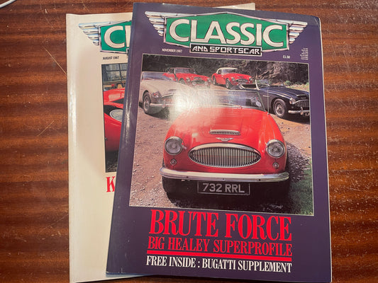 Vintage Classic & Sportscar Magazines – August & November 1987 Issues