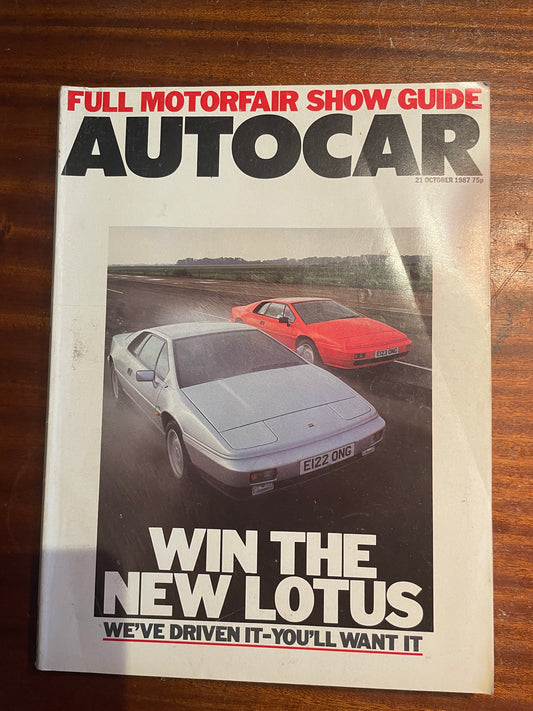 Vintage Autocar Magazine – Full Motorfair Show Guide (21 October 1987)