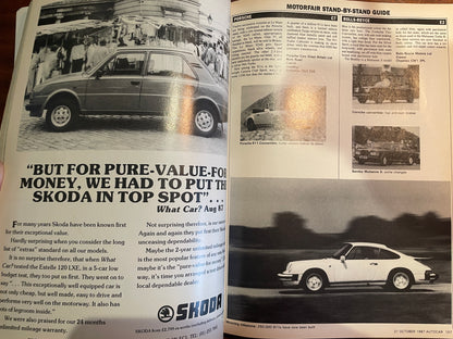 Vintage Autocar Magazine – Full Motorfair Show Guide (21 October 1987)