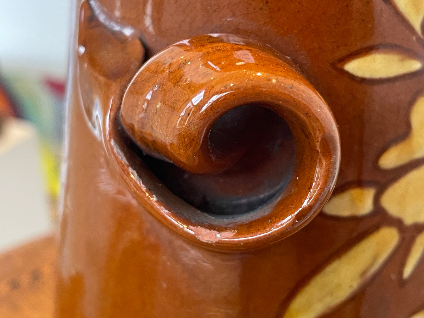 Antique English Barnstaple Pottery Vase – W.L. Baron Sgraffito Bird Design (c.1894)