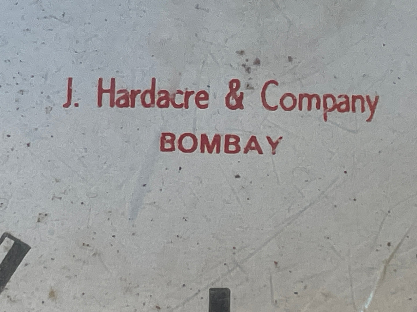 Vintage HES Wall Clock – J. Hardacre and Company Bombay Retail Dial (c.1960s–70s)