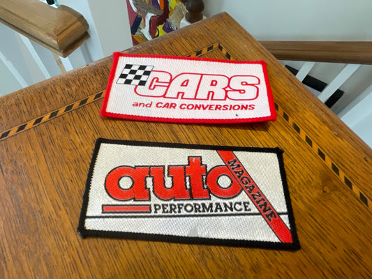 Vintage Cars and Car Conversions and Auto Performance Magazine Sew On Cloth Patches – Motorsport Memorabilia (10cm)