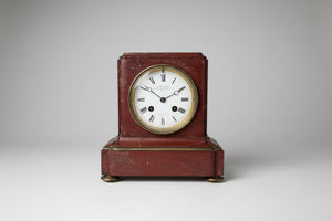 19th Century French Le Roy and Fils Marble Mantel Clock Palais Royal Paris c1850