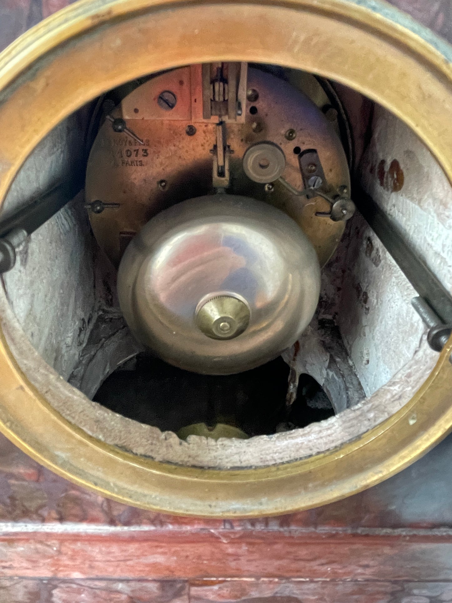 19th Century French Le Roy and Fils Marble Mantel Clock Palais Royal Paris c1850