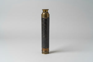 Antique Brass and Leather Three Draw Telescope – Victorian Marine or Field Scope (c.1900)