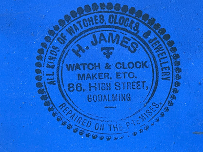 Antique American Waterbury Steeple Mantel Clock – H. James of Godalming Retailer Dial (c.1880–1895)
