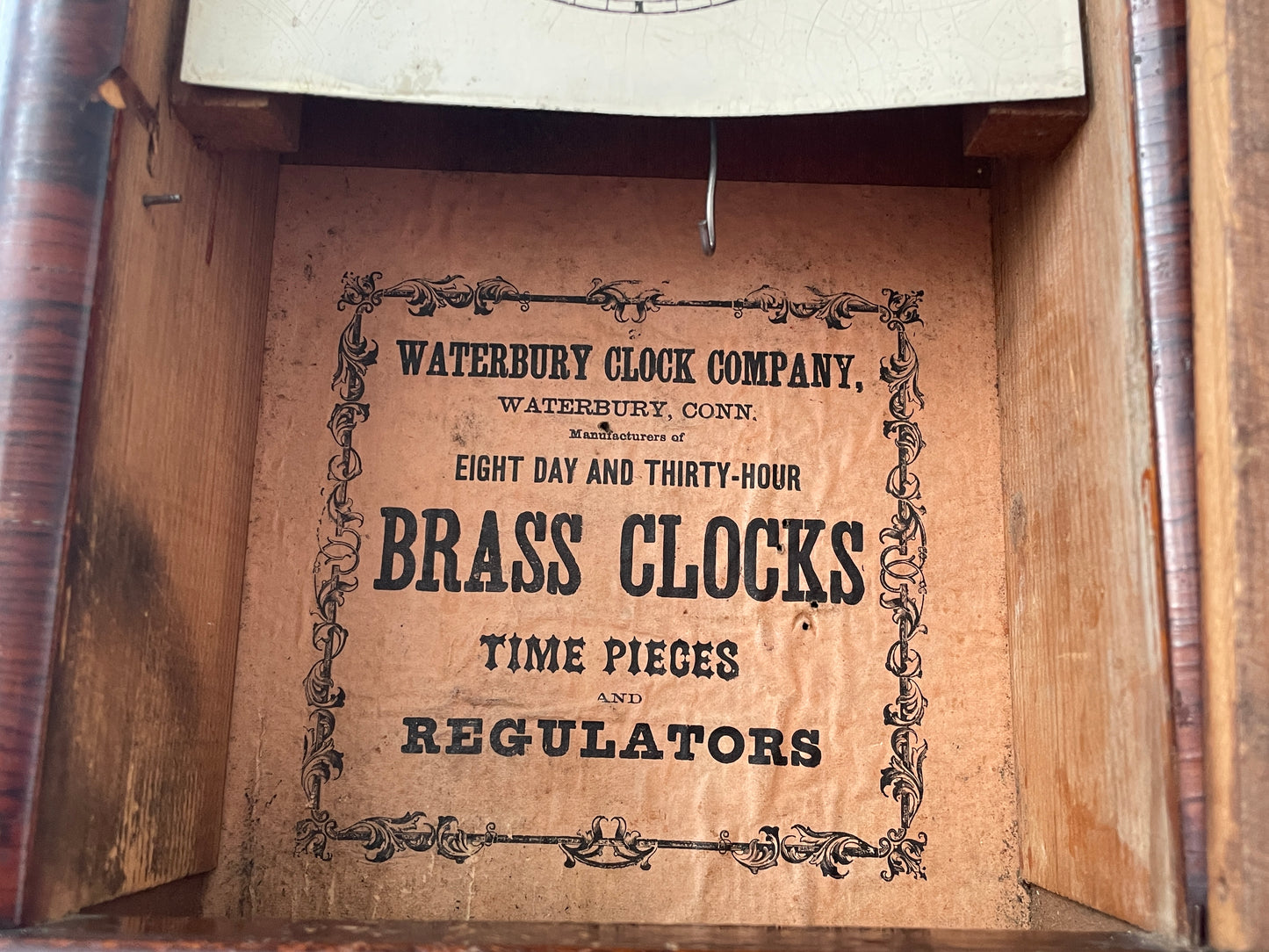 Antique American Waterbury Steeple Mantel Clock – H. James of Godalming Retailer Dial (c.1880–1895)
