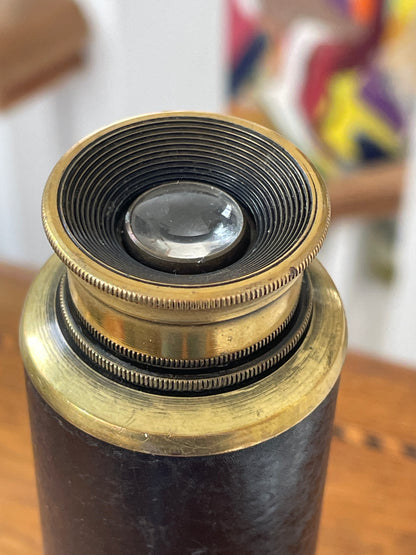 Vintage British Brass Telescopic Monocular – Falcon 22x Enbeeco London with Textured Resin Grip (c.1950–1970)