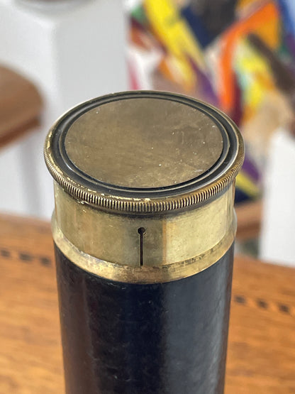 Vintage British Brass Telescopic Monocular – Falcon 22x Enbeeco London with Textured Resin Grip (c.1950–1970)