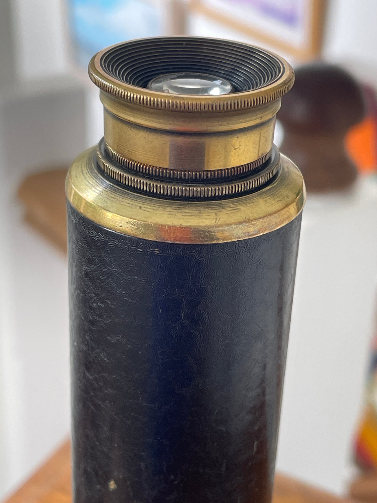 Vintage British Brass Telescopic Monocular – Falcon 22x Enbeeco London with Textured Resin Grip (c.1950–1970)