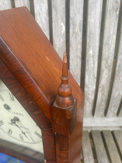 Antique American Waterbury Steeple Mantel Clock – H. James of Godalming Retailer Dial (c.1880–1895)