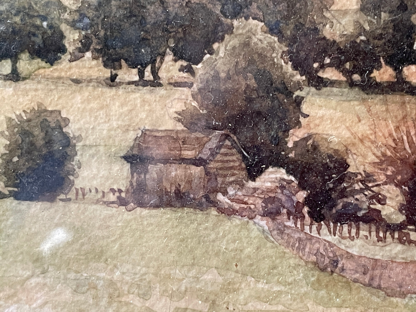 Antique British Watercolour Landscapes – Sussex Countryside Views by Herbert C Ahier (1955)