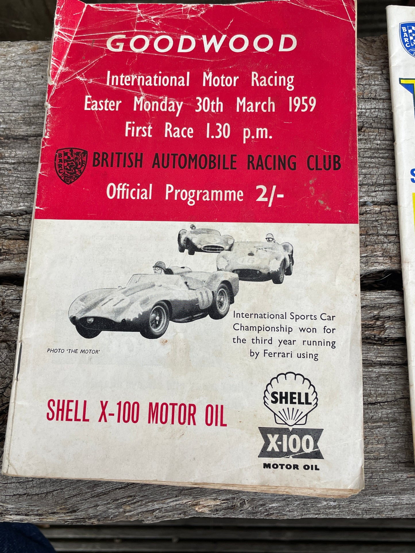 Three vintage Motor racing memorabilia official programmes 50's , 60's, 70's