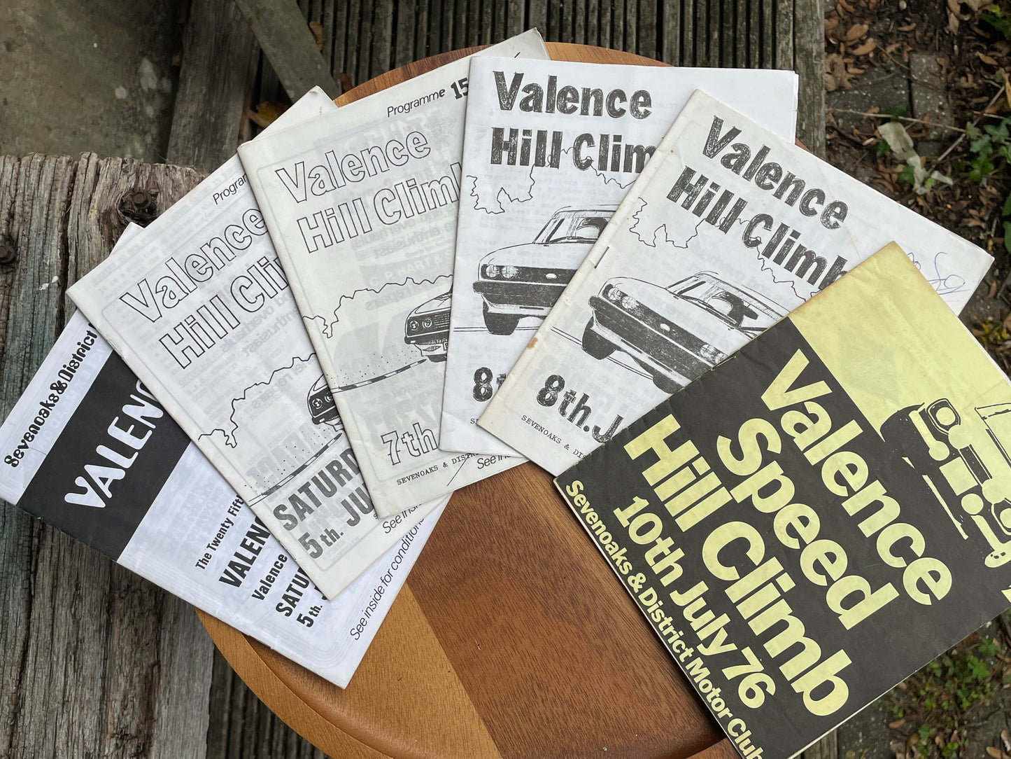 Six Valence Hill Climb official motor racing motorsport programs 70's and 80's