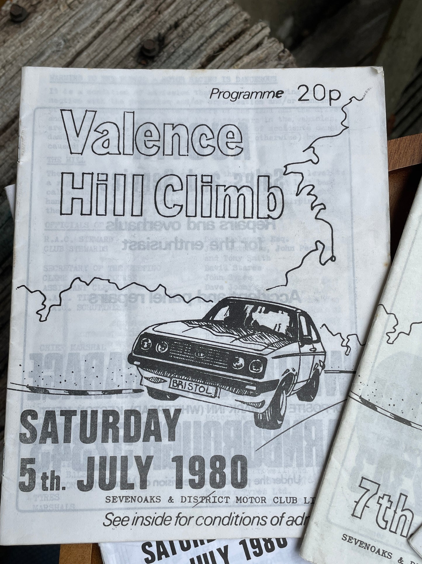 Six Valence Hill Climb official motor racing motorsport programs 70's and 80's