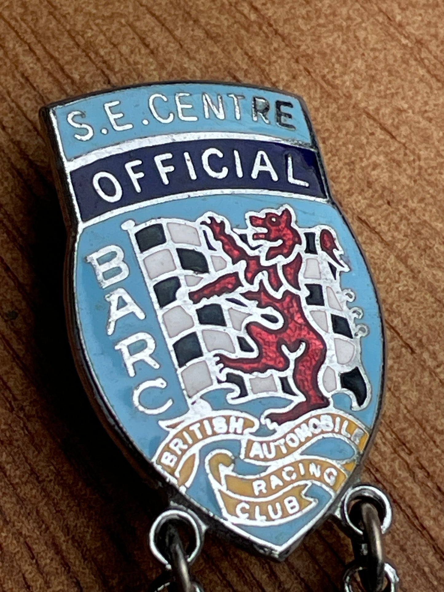 Vintage Rare British Automobile Racing Club Official BARC badge with 1970 bar