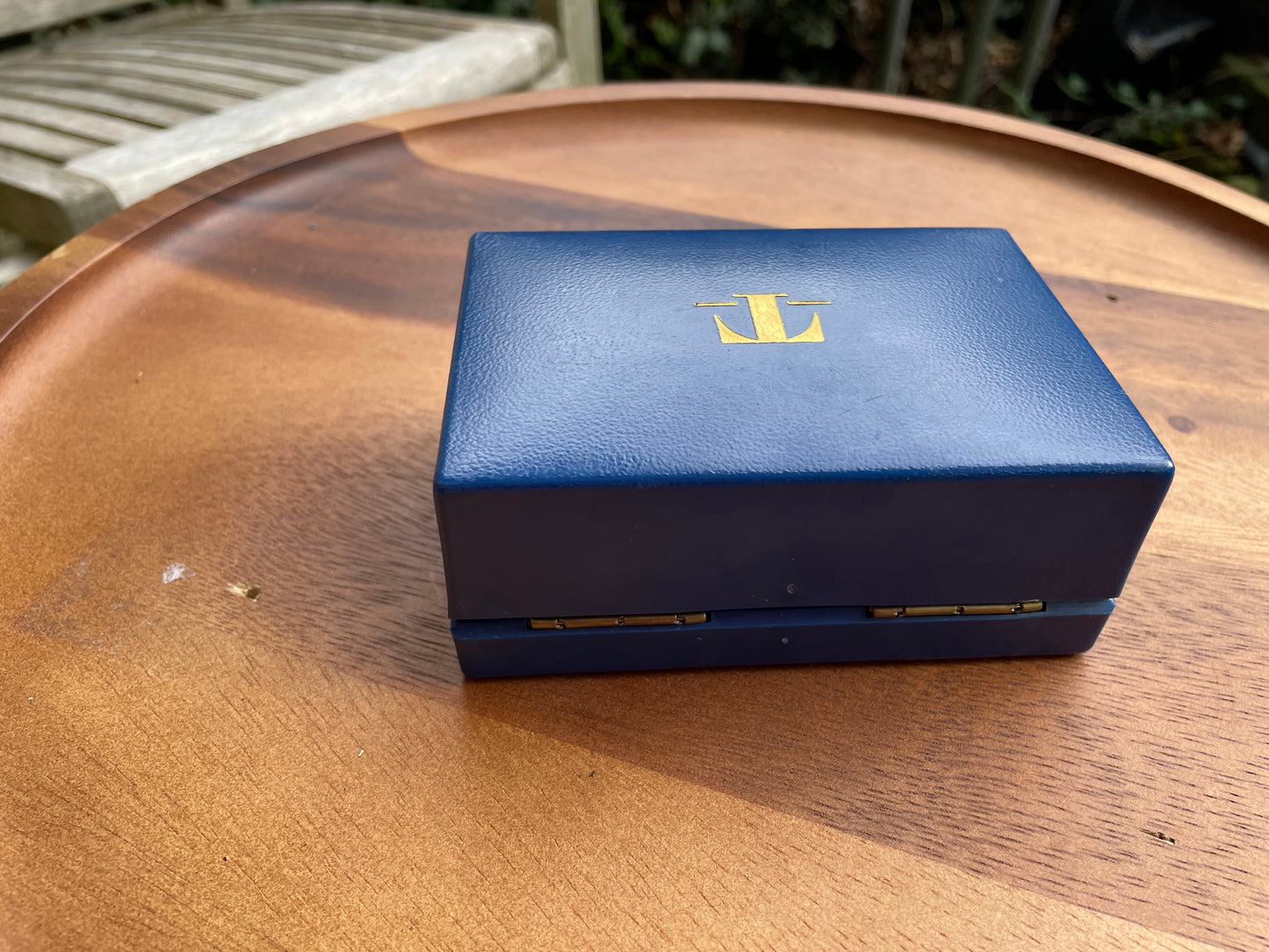 Vintage Tissot watch box Navy blue with gold logo -1970's - 11cm wide