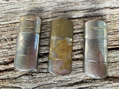 Three English Tommy petrol lighters spares and repairs