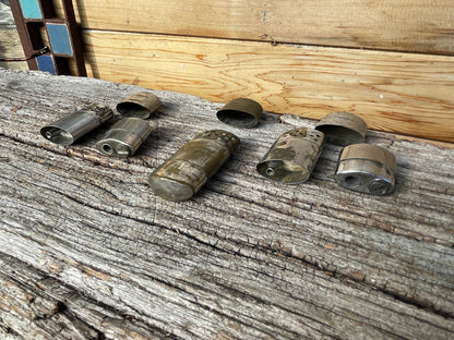 Three English Tommy petrol lighters spares and repairs