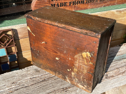 19th century hand made wooden stool from a street shoe shiner 35cm wide