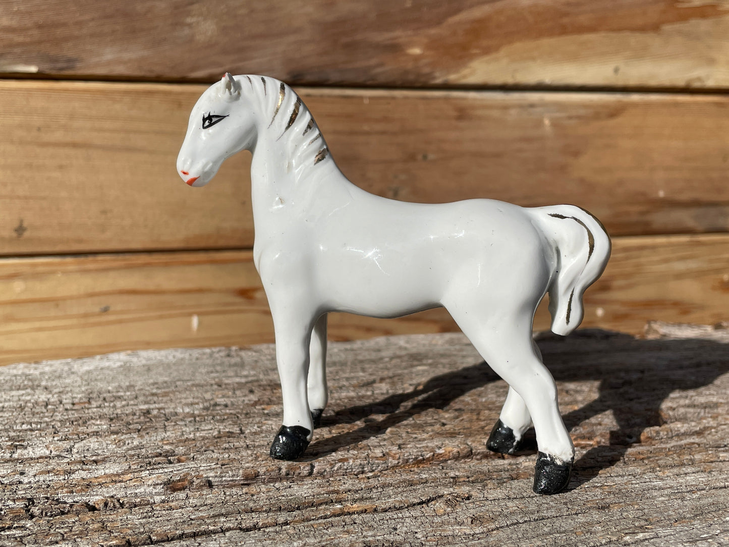 Early 20th century hand finished ceramic white horse