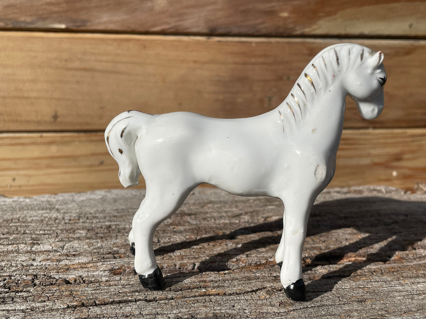 Early 20th century hand finished ceramic white horse