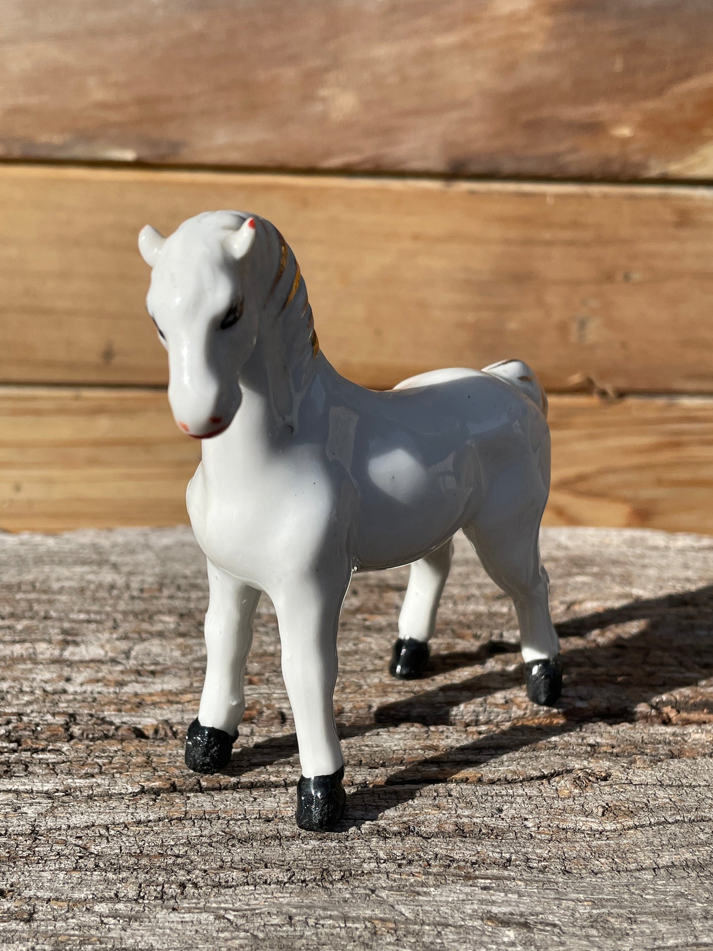 Early 20th century hand finished ceramic white horse