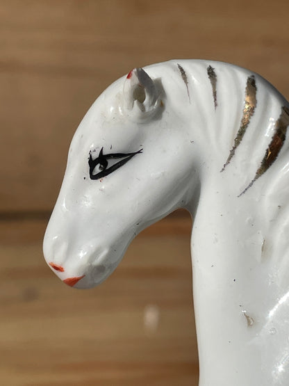 Early 20th century hand finished ceramic white horse