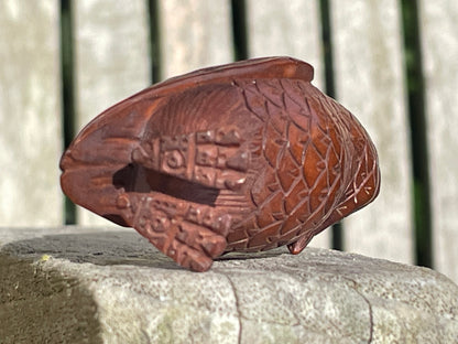 Hand carved Japanese Netsuke of an owl