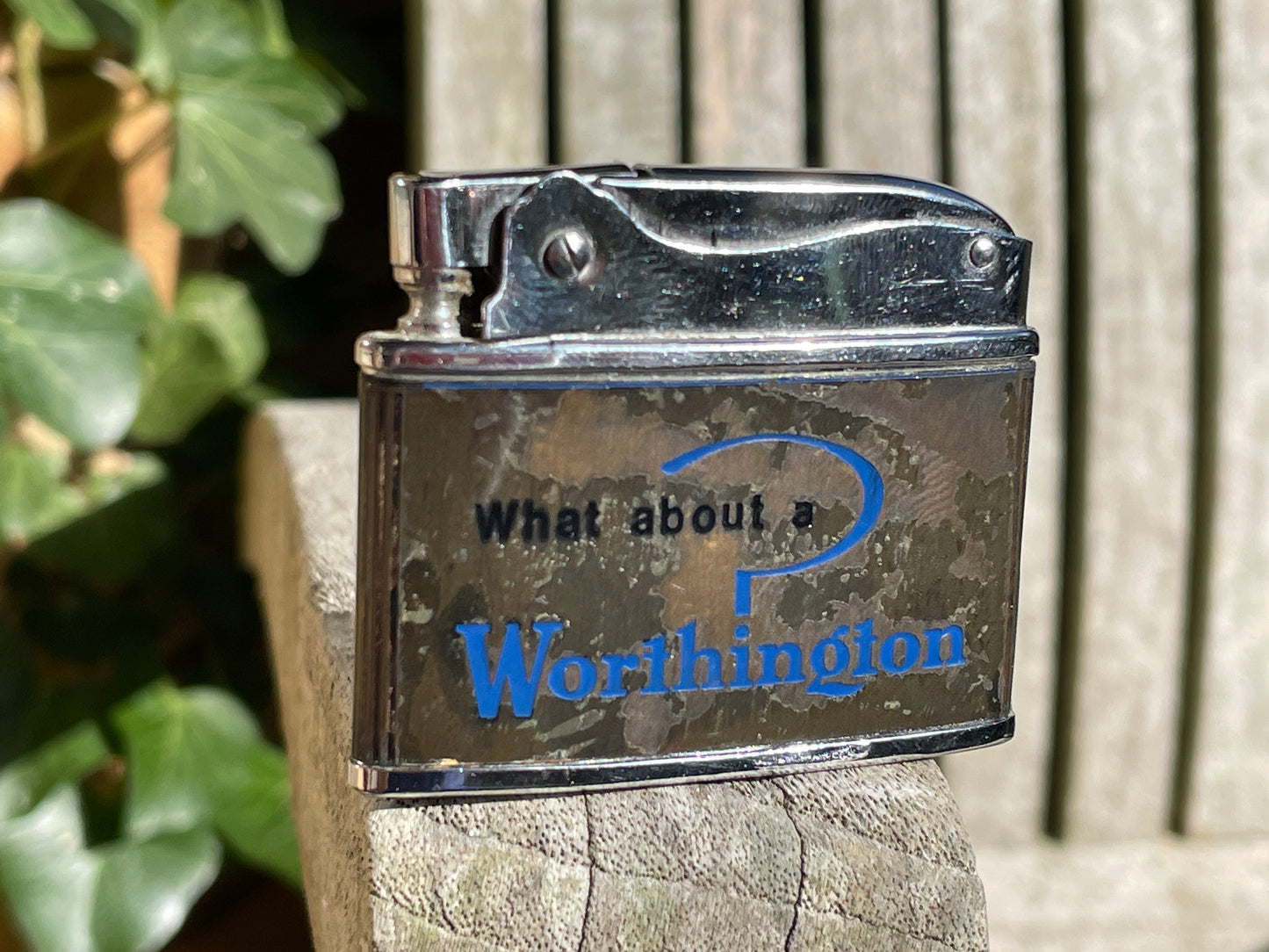 Worthington branded slim Japanese fuel lighter 5.5cm wide