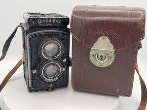 Vintage Rolleiflex Compur TLR Camera Carl Zeiss Tessar 7.5cm f3.8 With Case