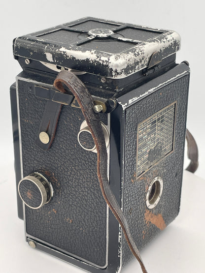 Vintage Rolleiflex Compur TLR Camera Carl Zeiss Tessar 7.5cm f3.8 With Case