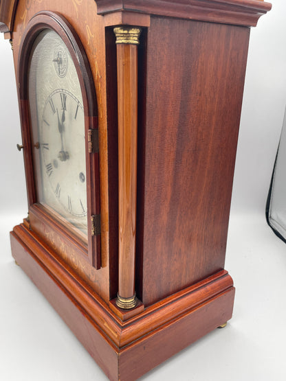 Antique German Westminster Chiming Mantel Clock c.1930 Walnut Case