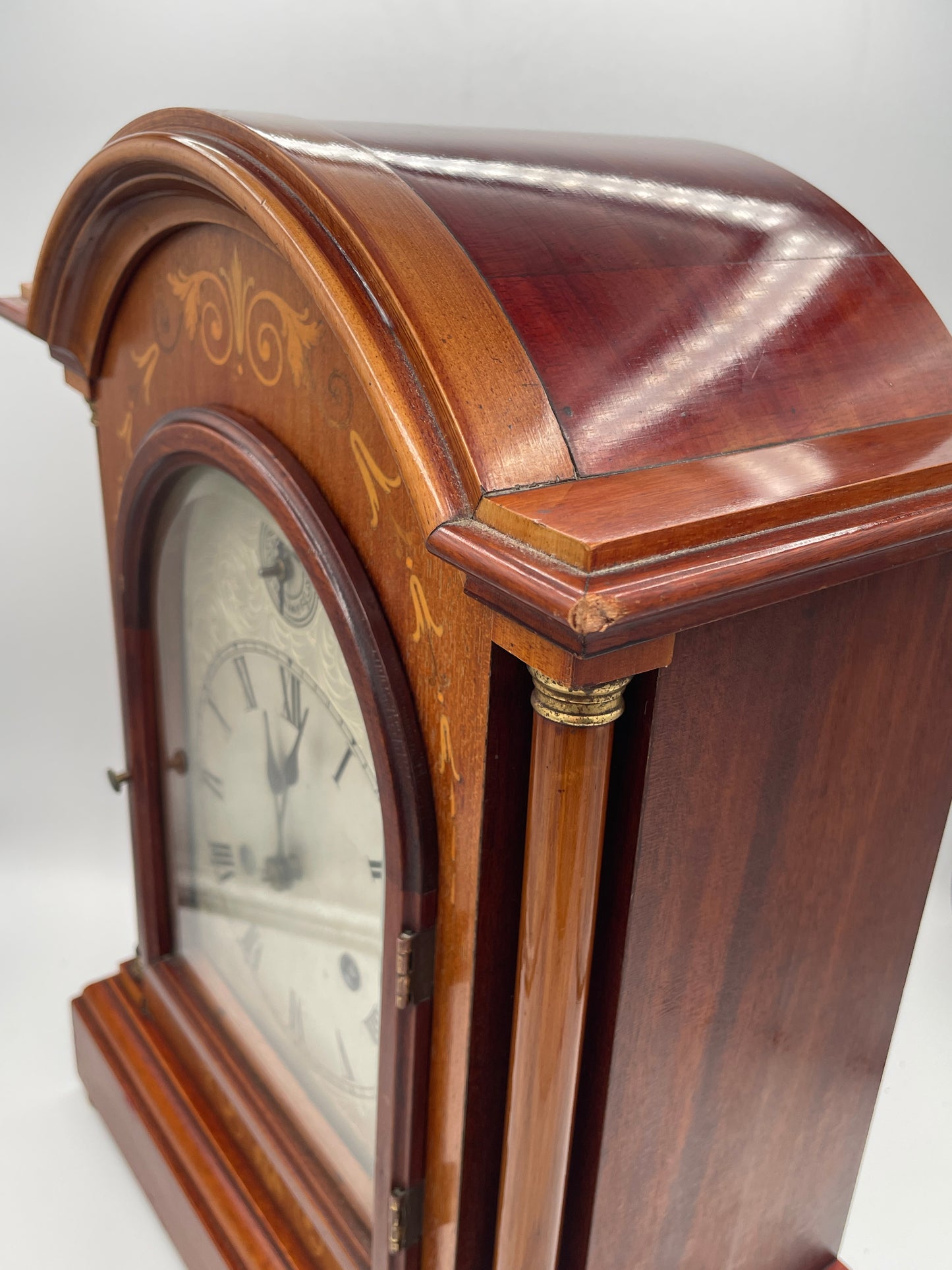 Antique German Westminster Chiming Mantel Clock c.1930 Walnut Case
