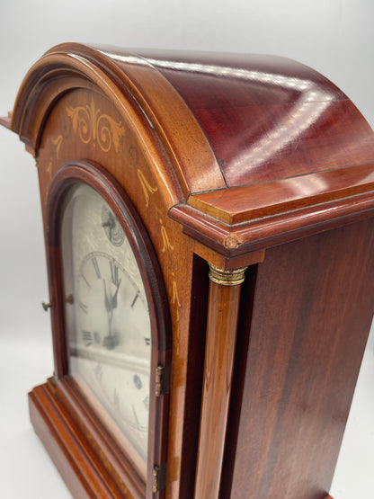 Antique German Westminster Chiming Mantel Clock c.1930 Walnut Case