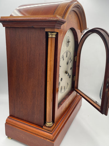 Antique German Westminster Chiming Mantel Clock c.1930 Walnut Case