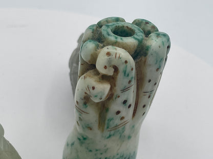 Vintage Chinese Jadeite Carvings – Three Piece Collection Including Money Toad & Dragon
