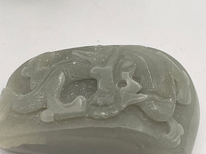 Vintage Chinese Jadeite Carvings – Three Piece Collection Including Money Toad & Dragon