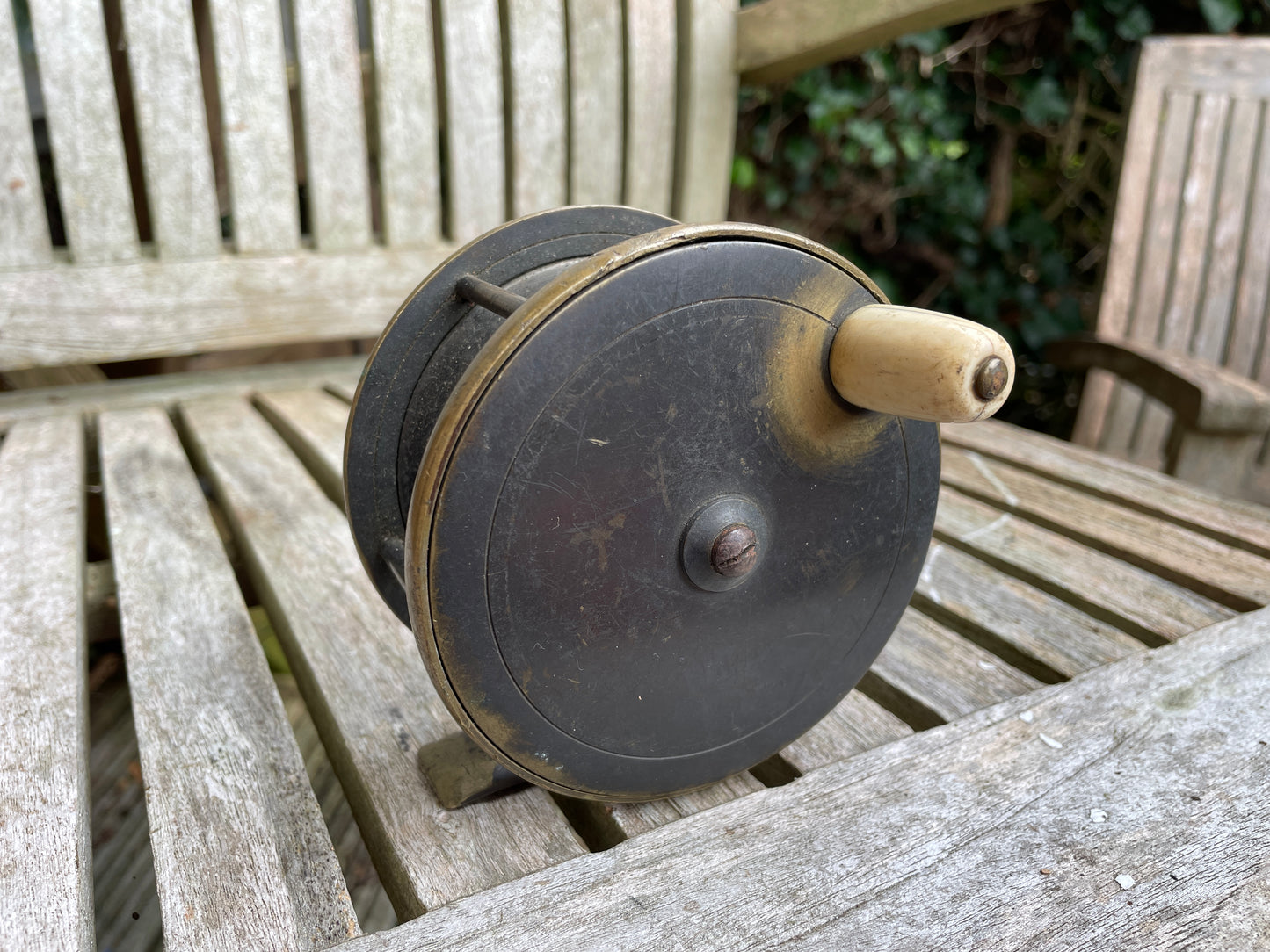 Antique Salmon fly fishing reel C. Farlow &amp; Co. Makers 191 Strand London