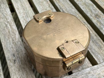 Watts Sons Ltd London Brass maritime nautical navigation Compass