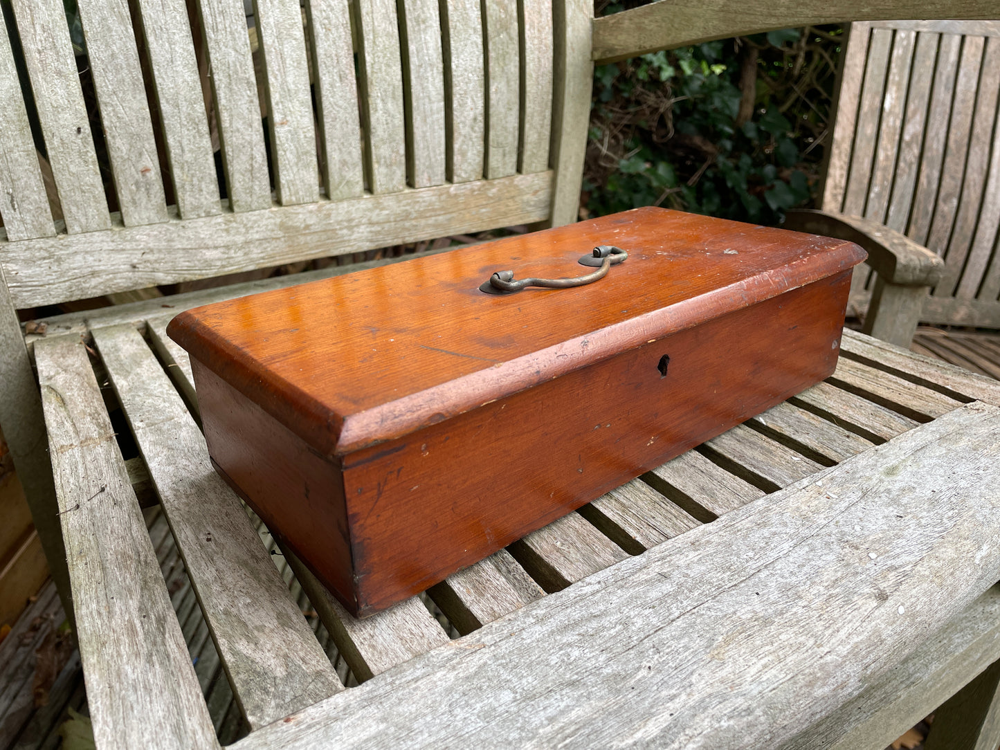 Antique pine child's tool box 30cm wide