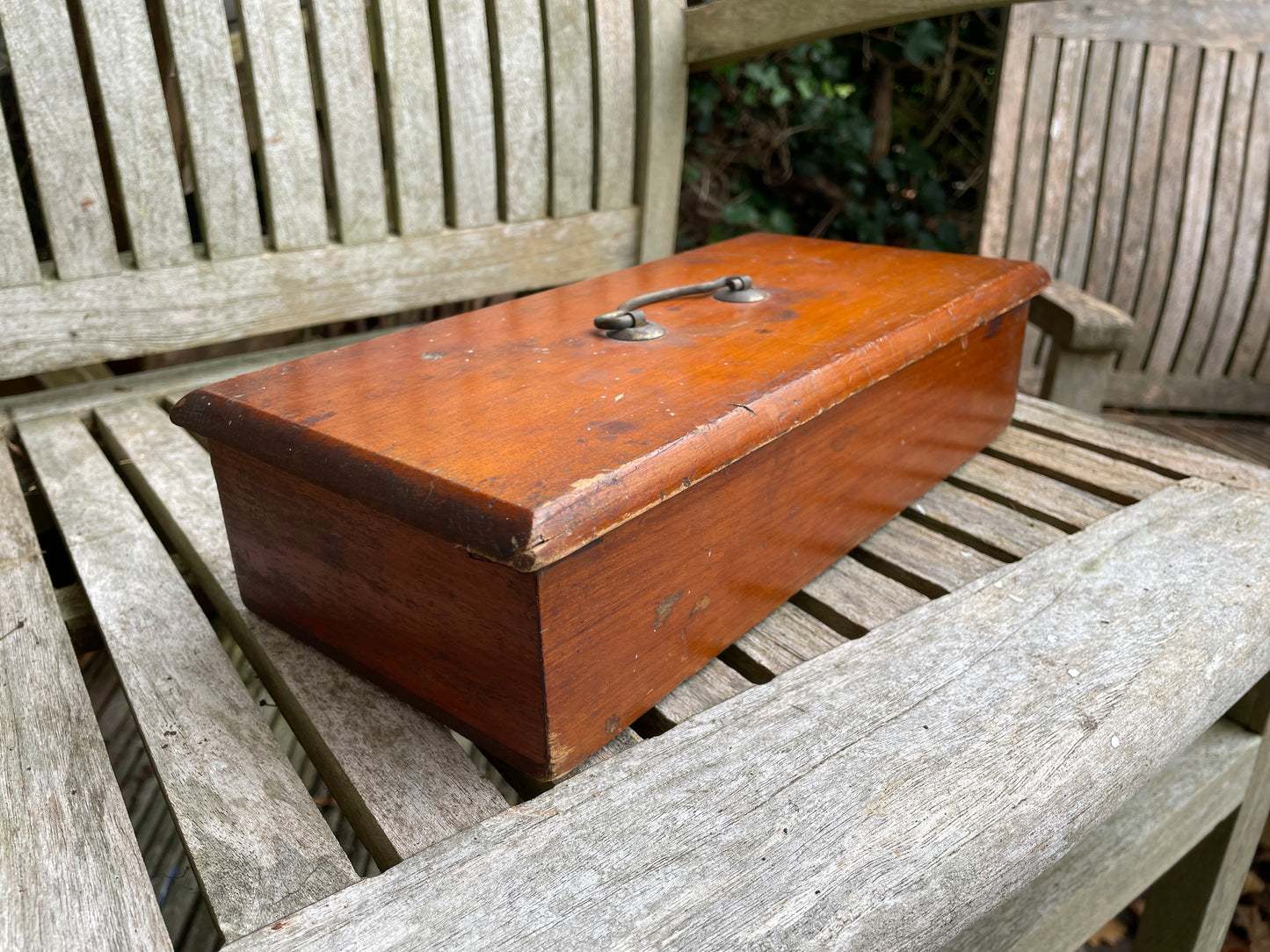 Antique pine child's tool box 30cm wide