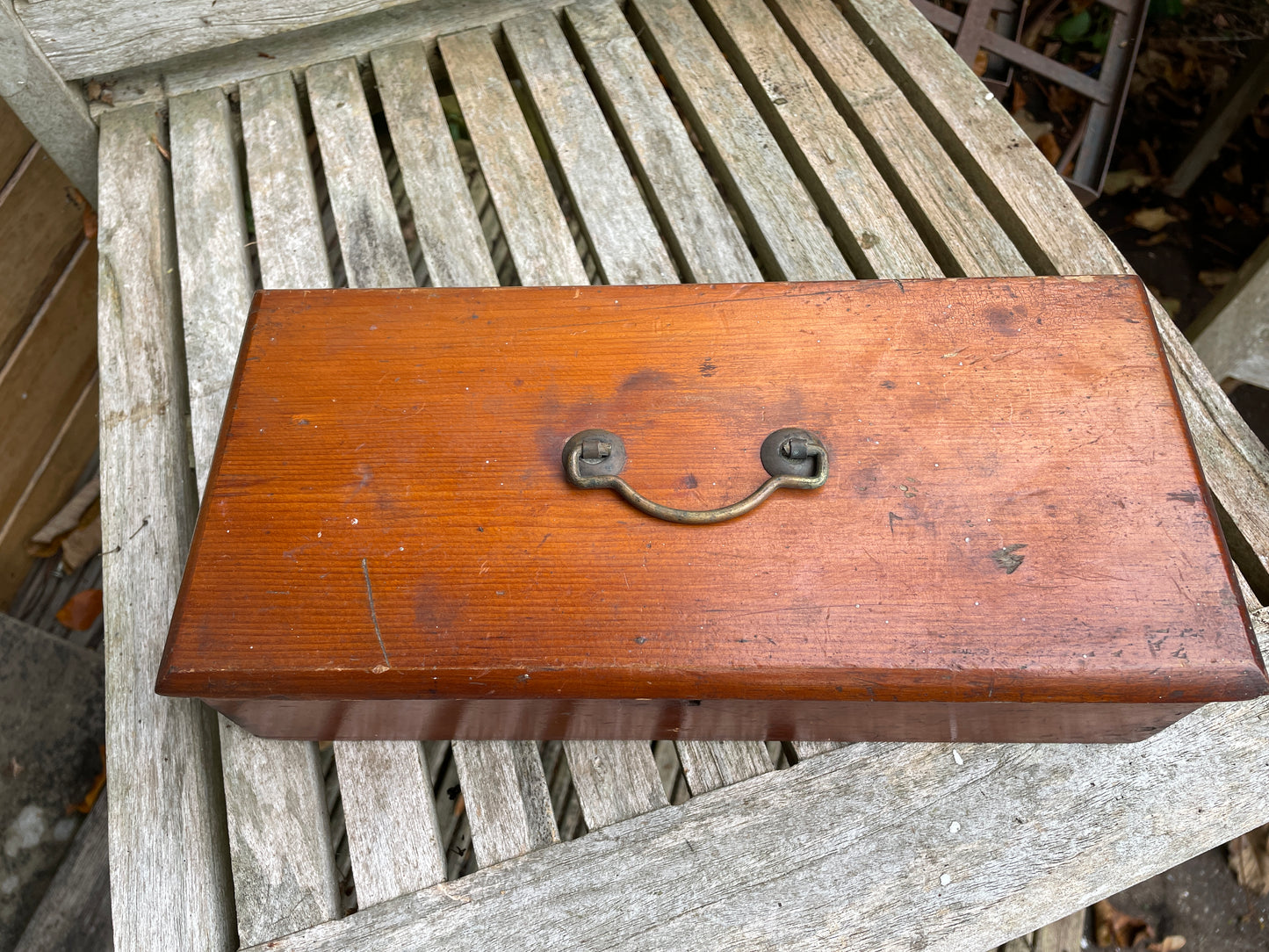 Antique pine child's tool box 30cm wide