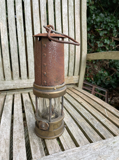 Patterson Type A1 Miners Lamp stamped 17 and initials EC