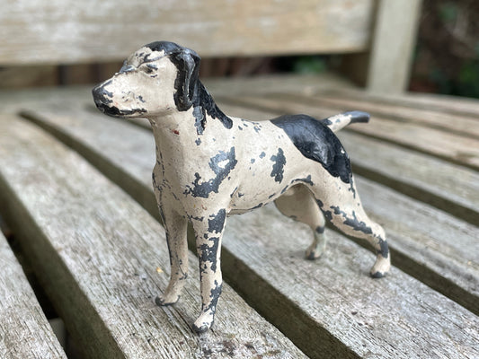 Antique Hand Painted Diecast Metal/Lead scale model of a dog