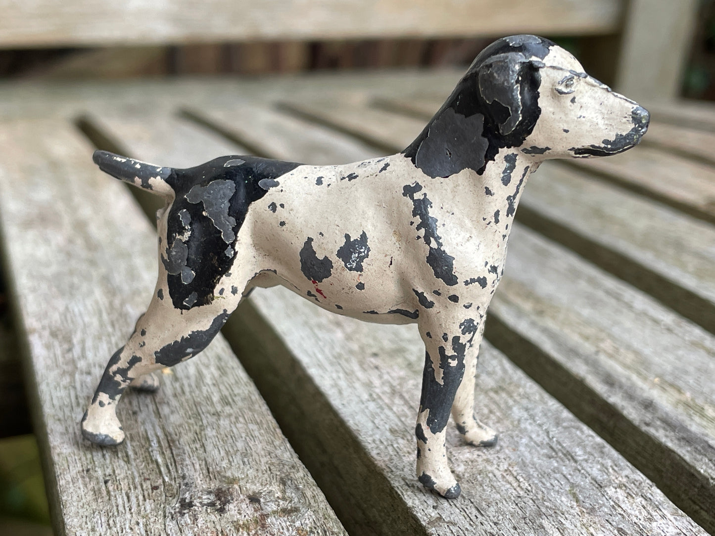 Antique Hand Painted Diecast Metal/Lead scale model of a dog